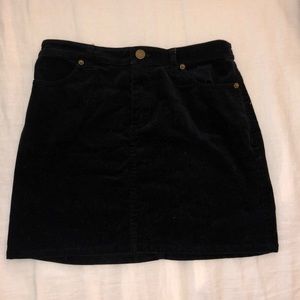 Black Corduroy Skirt